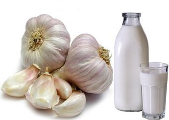milk and garlic against parasites
